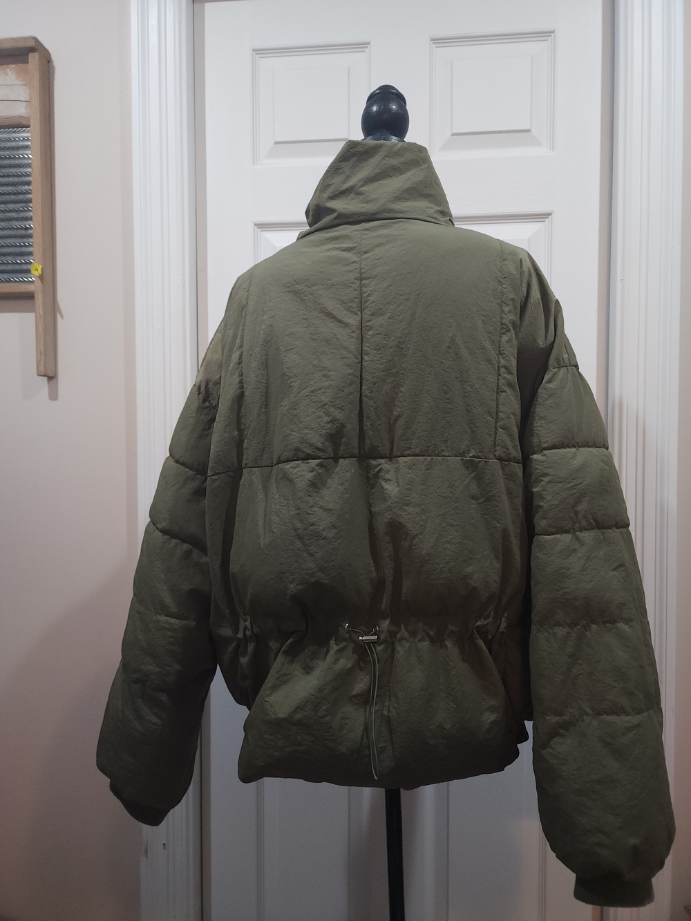 Free People Olive Green Oversized Puffer Jacket - Picture 7 of 12
